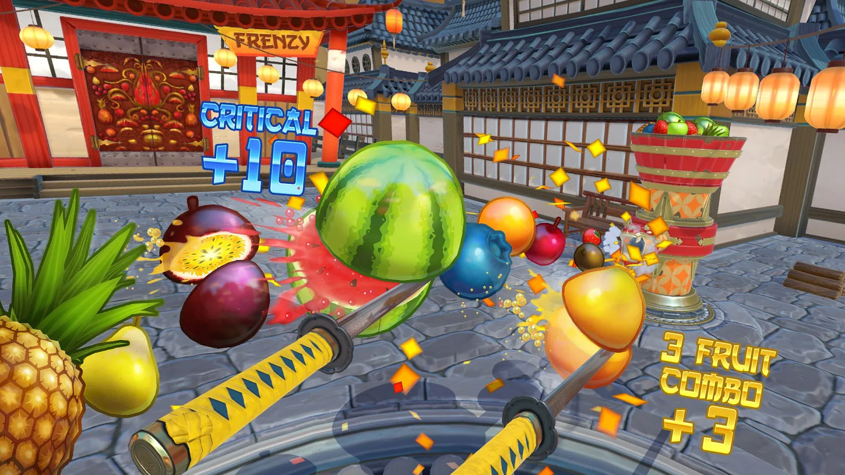 Fruit Ninja VR — jogo de realidade virtual no VR Parque, parque de realidade virtual em Florianópolis